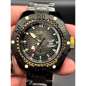 Invicta Ocean Voyage 47743 Black Gold Bezel 52mm Stainless Steel  Men's Watch